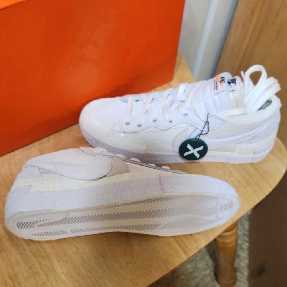 Nike Blazer Low Sacai White Sneakers - Picture 6 of 8